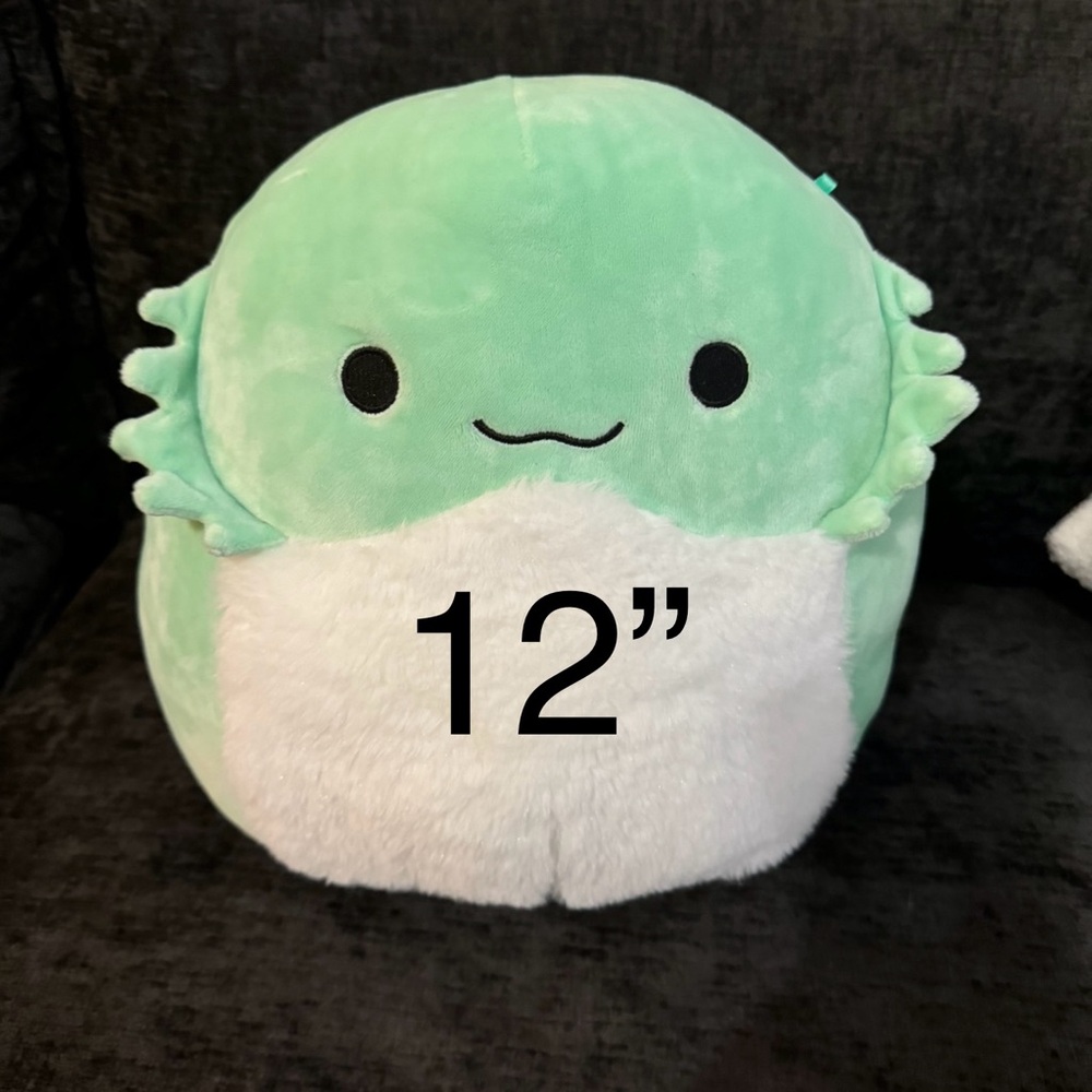Squishmallows Abe 12” Green and White Stuffed Bearded Dragon
